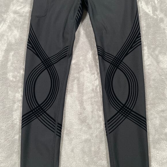 Fanka Leggings XS Black Body Sculpt 7/8 Compression Smoothing Running Workout - Picture 3 of 10